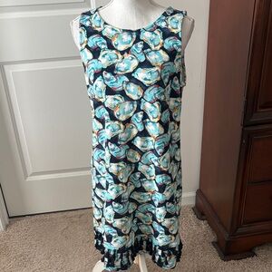 Crown & Ivy  Sleeveless Dress - Blue and White